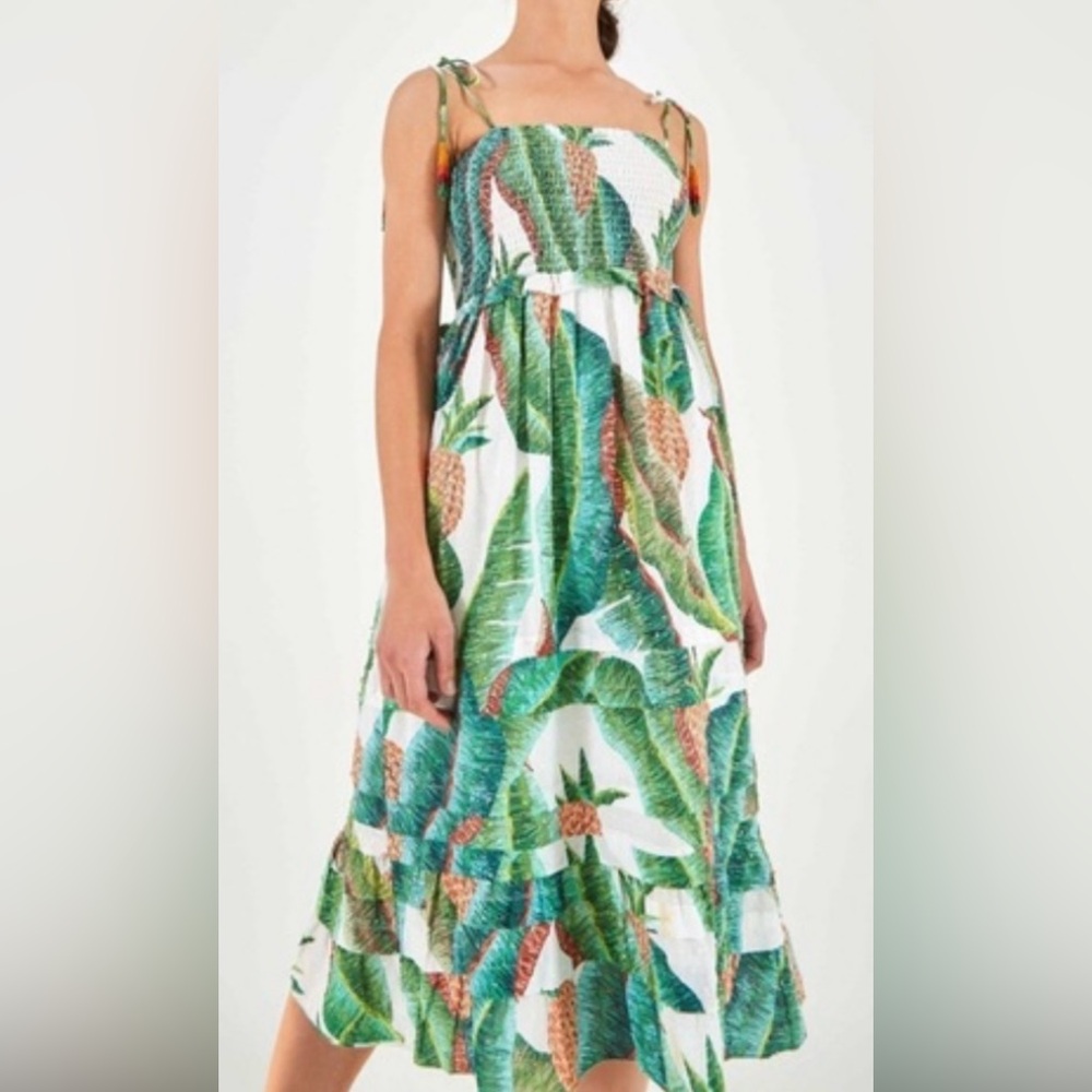 Farm Rio Tropical Print Dress